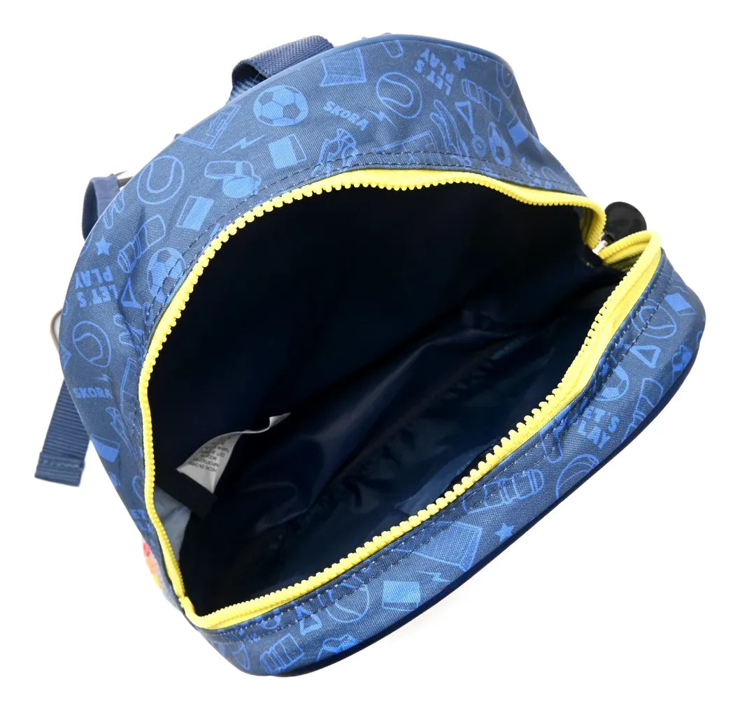 Mochila C/Luz Petit Termoformada Futbol Azul 12p 22x30x10cm 41320