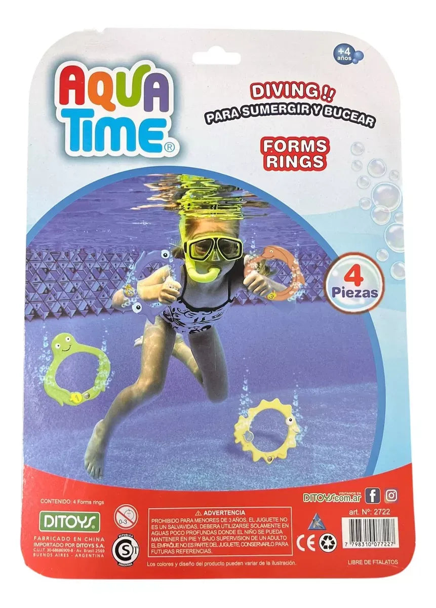 Aqua Time Anillos con formas para sumergir y bucear 2722