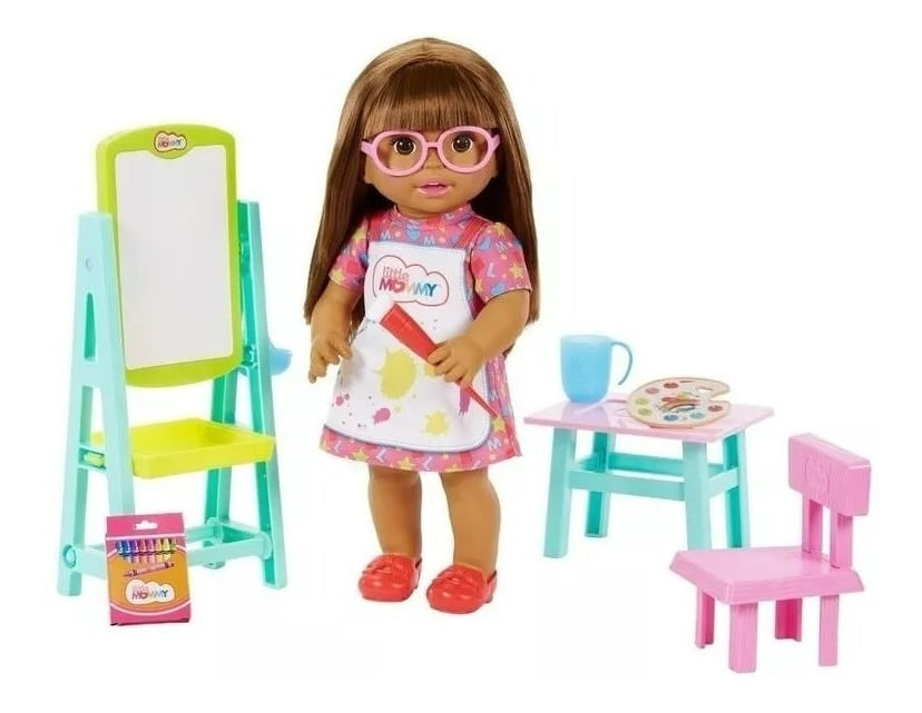Muñeca Little Mommy Mi Primer Dia De Escuela Mattel Hbj58