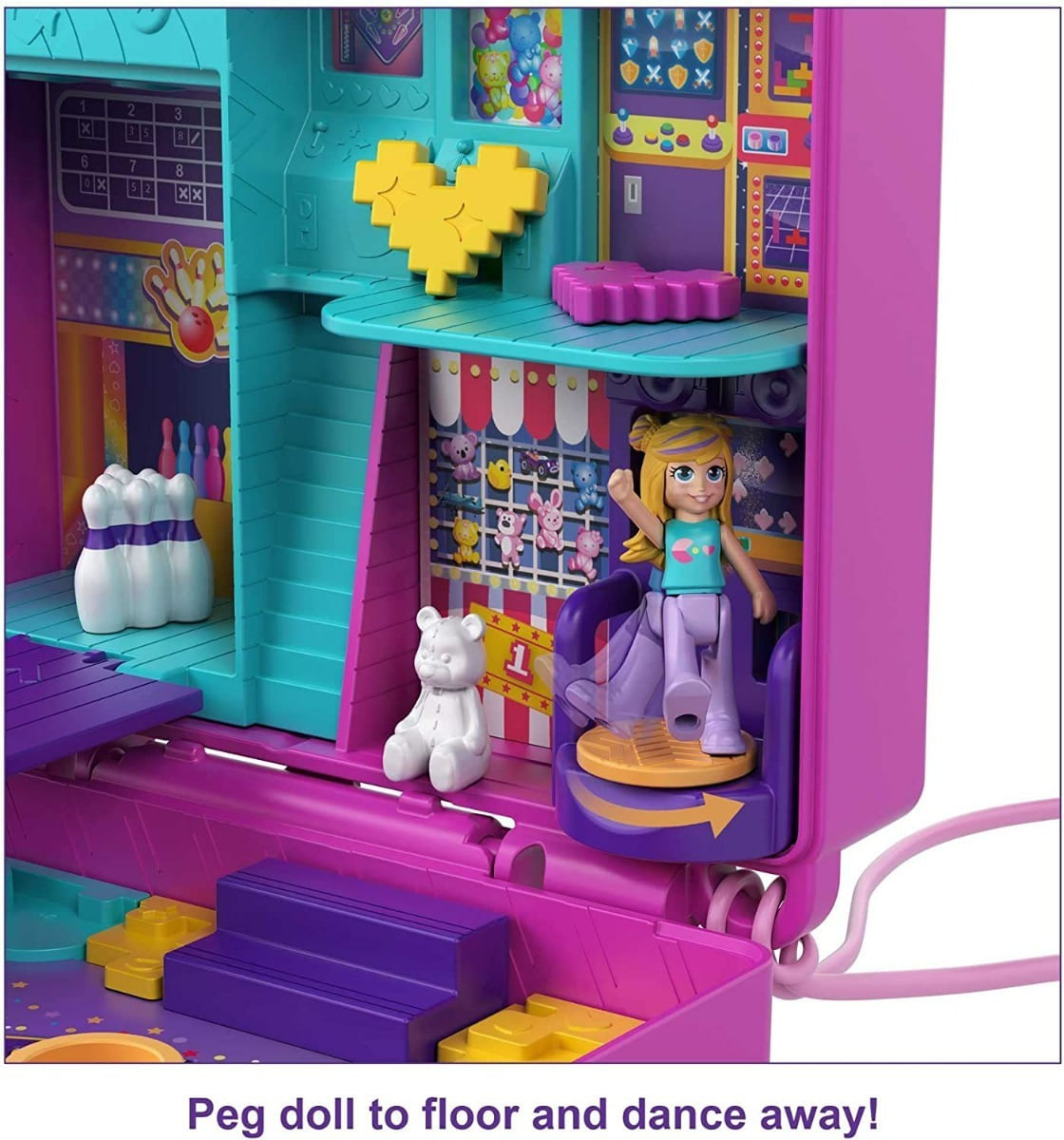 Polly Pocket Set De Juego Race & Rock Arcade Hcg15 Mattel