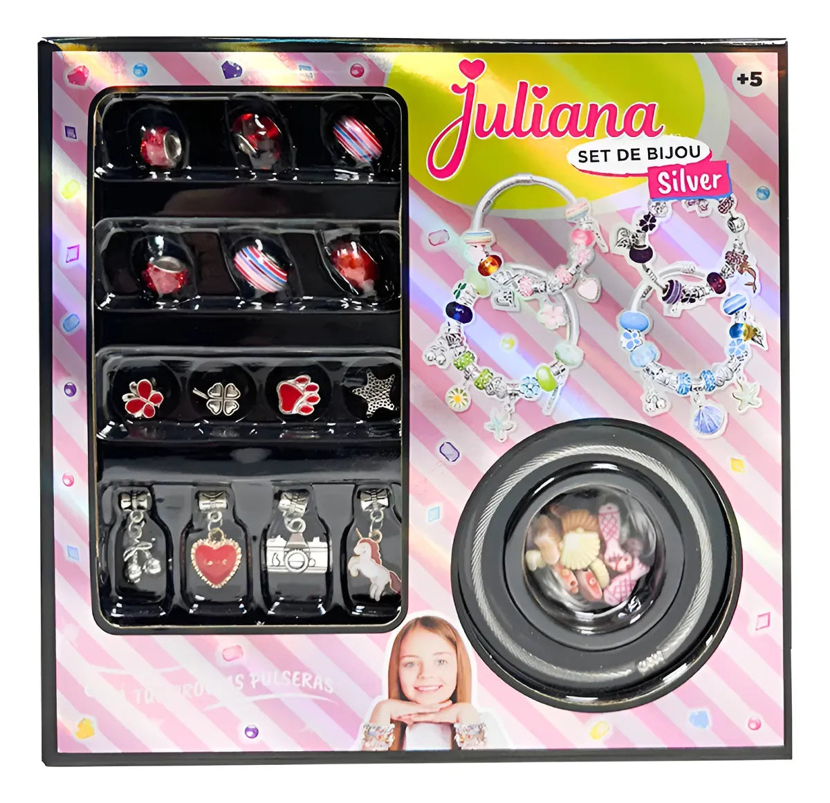 Juliana Set De Bijou Silver Charms JUL0154