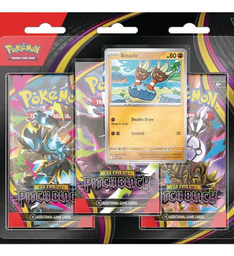 Pokemon TCG M.E. Pitch Black 3 Pack Blister Ingles 10-10419-120