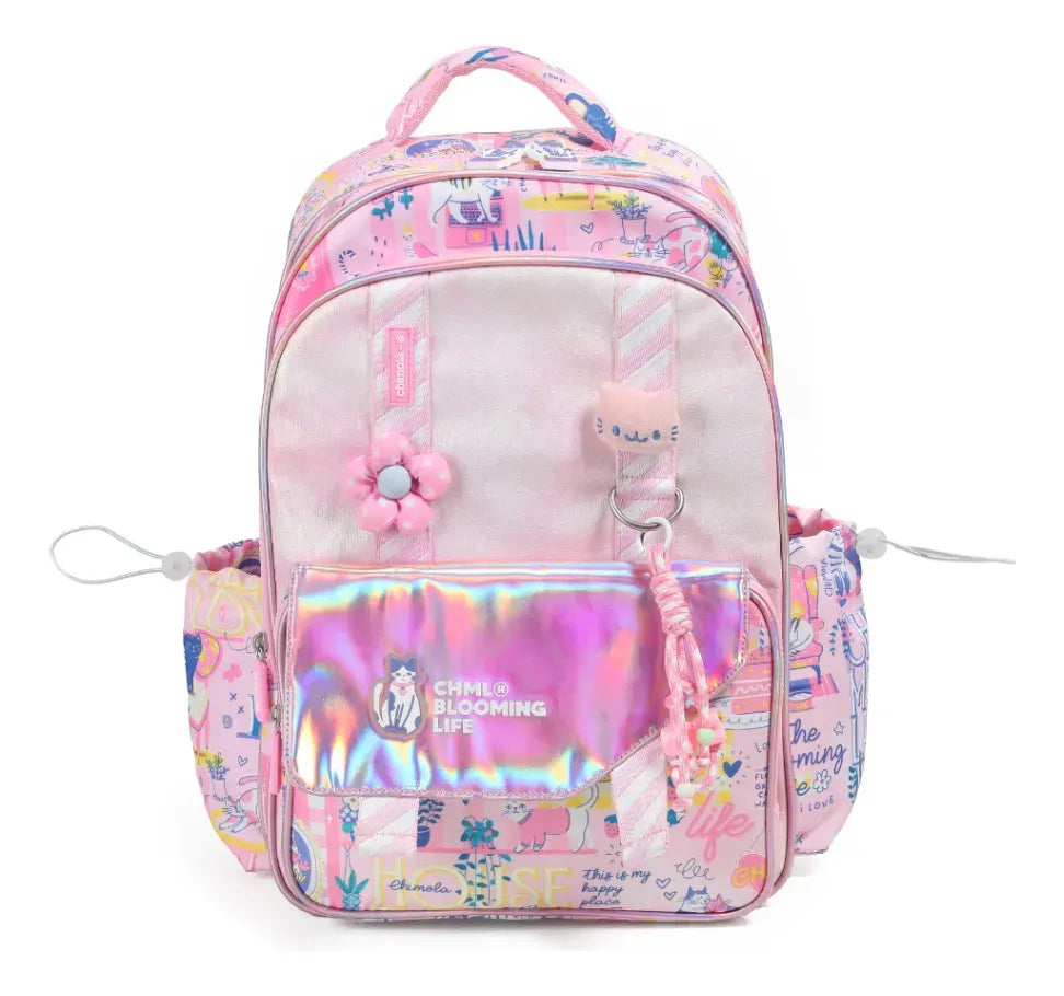 Chimola Mochila Espalda 17p My Friends Blooming Pink TR189