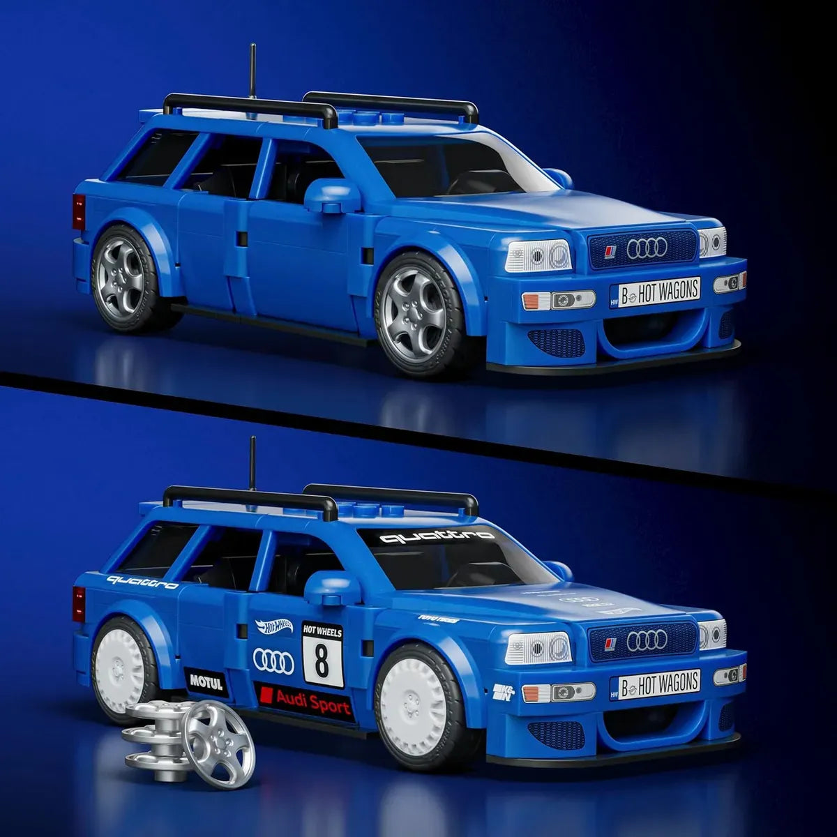 Hot Wheels Bloques de construccion Audi Avant RS2 253 Pcs JGR28