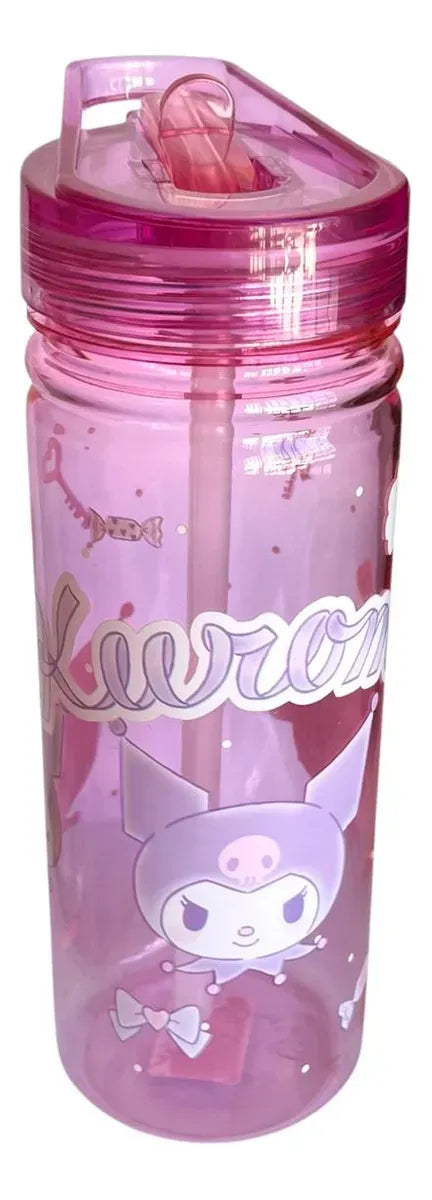 Botella Stor Large Ecozen Bottle Kuromi Transparente Rosa 1459
