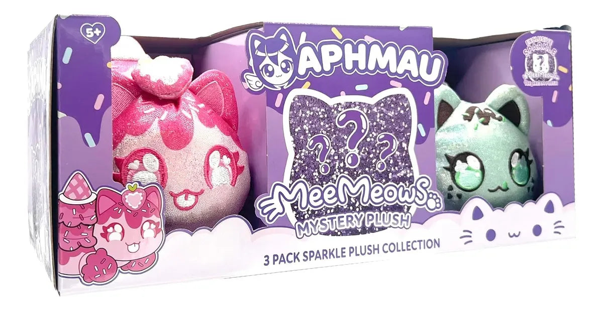 Aphmau Original Peluche Meemeow Pack X3 Sparkle 60203ic