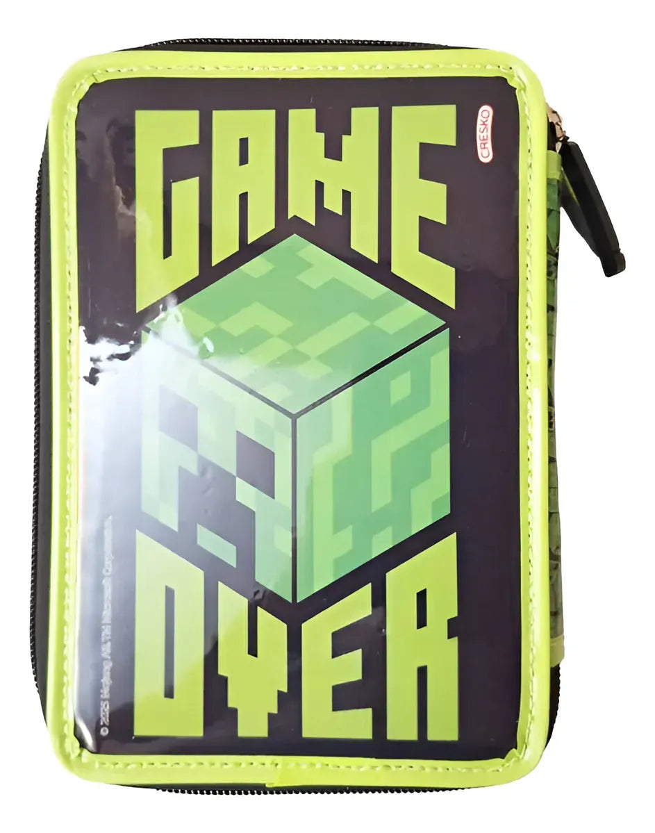 Cresko Cartuchera PVC Minecraft 2P Gameover MI531