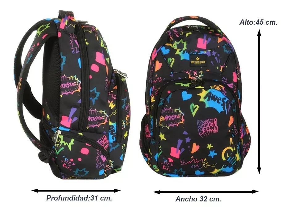 Gremond Mochila Escolar Portanotebook Fantastic Perito Moreno 05720500034
