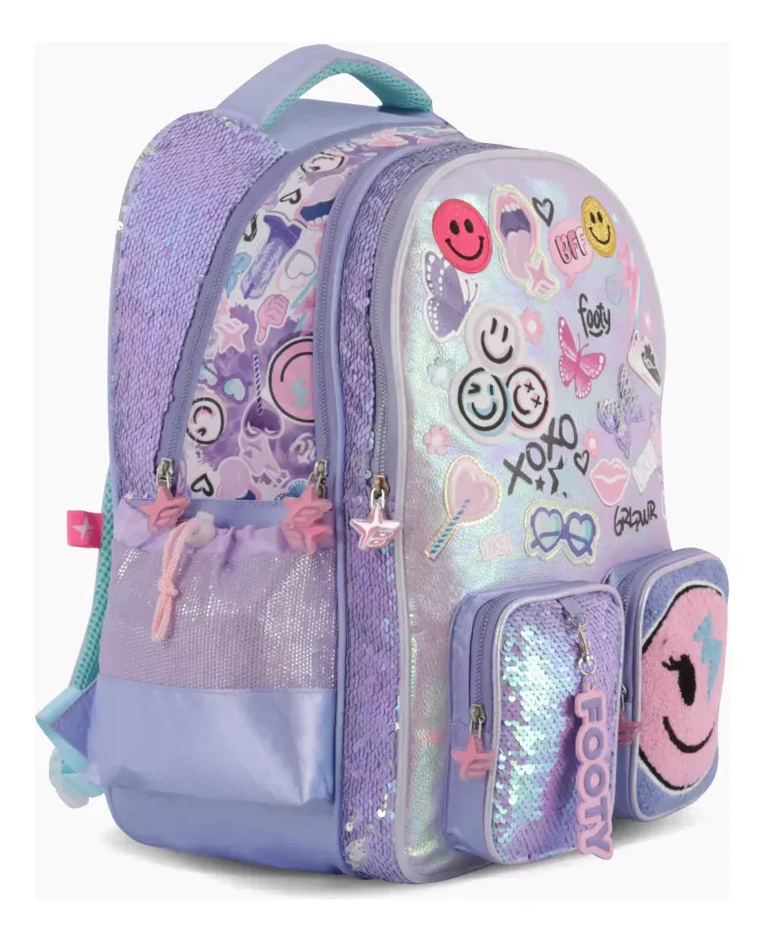 Footy Mochila de espalda de 18" Happy Smile F6163.01.UNICO