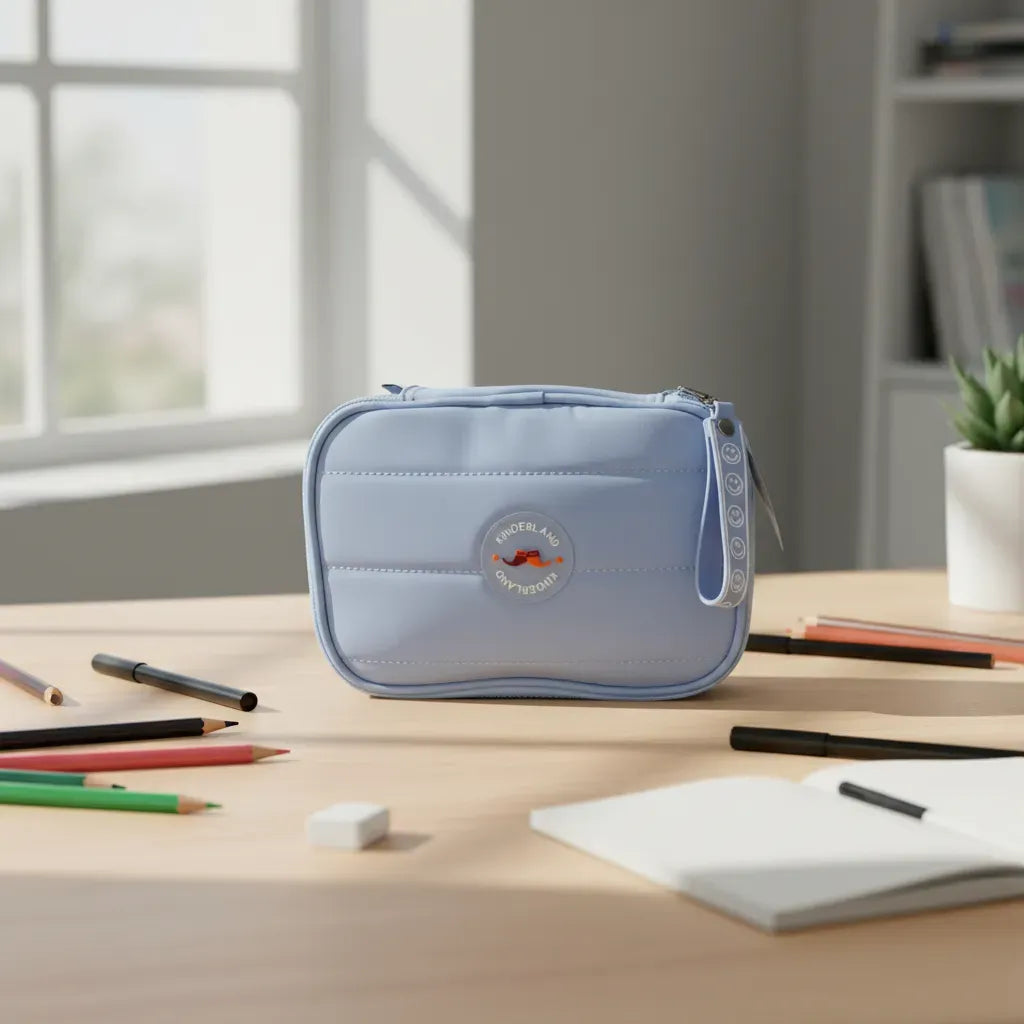 Cartuchera Escolar 1 Compartimento Sl2504c Kinderland Celeste