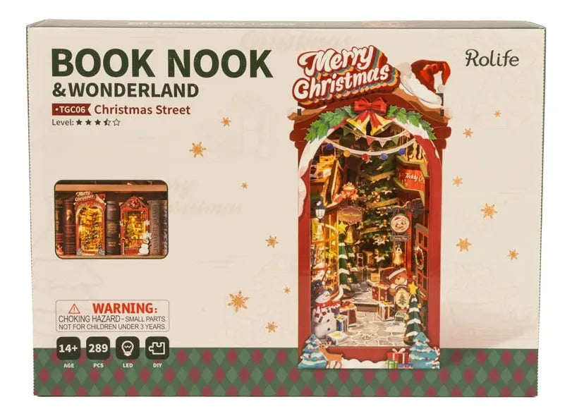 Robotime Rolife Puzzle 3d Christmas Street Book Nook Tgc06
