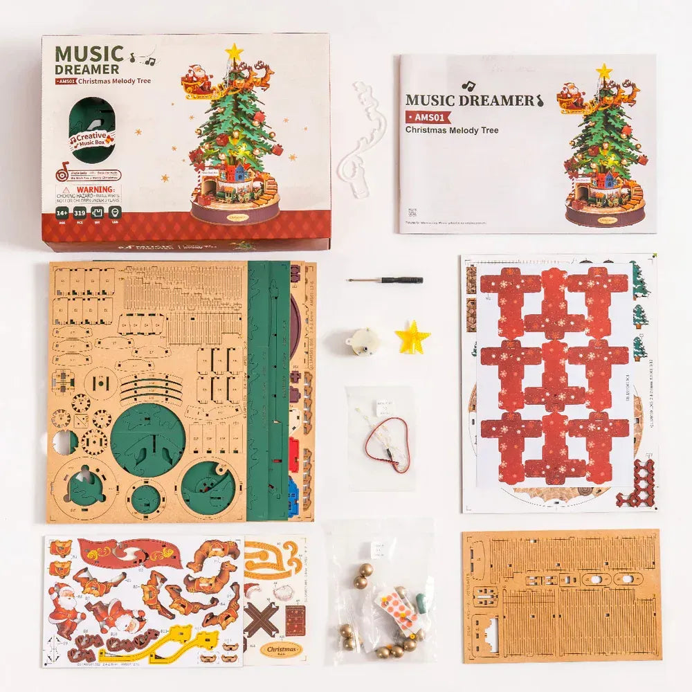 Robotime Rolife Puzzle 3d Árbol De Navidad Melodías Ams01