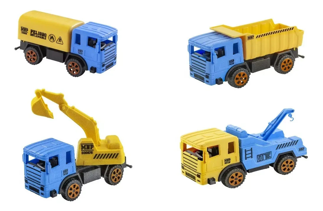 Super Combo Camiones De Trabajo 15cm Plastico 0770 Miniplay