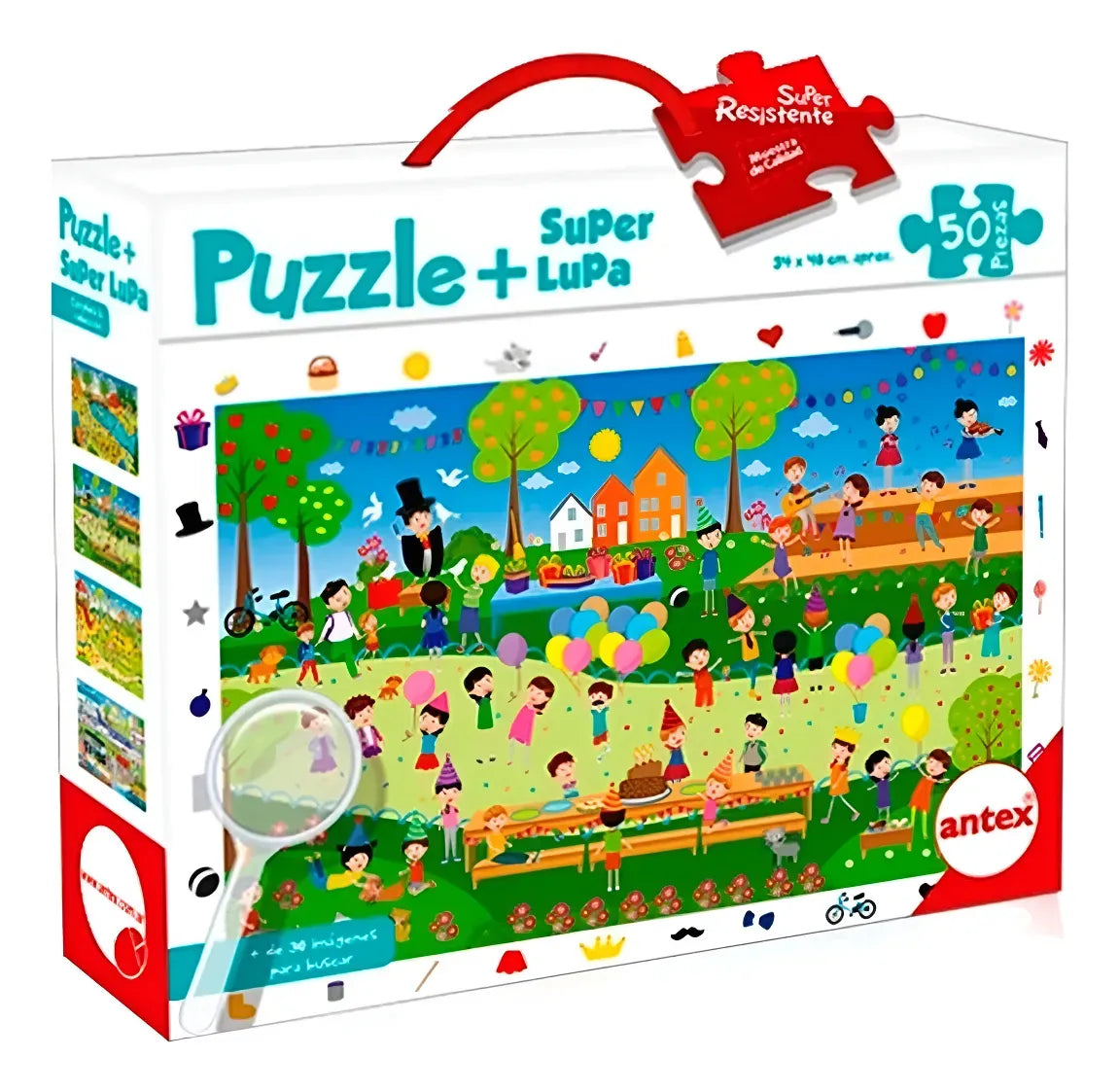 Rompecabezas Puzzle 50 Pzas Con Lupa 3035
