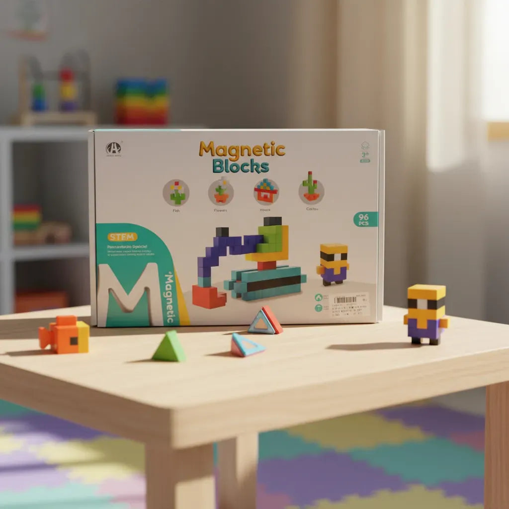 Bloques Cubos Stem Magnéticos Magnetic Blocks Shine 2886644