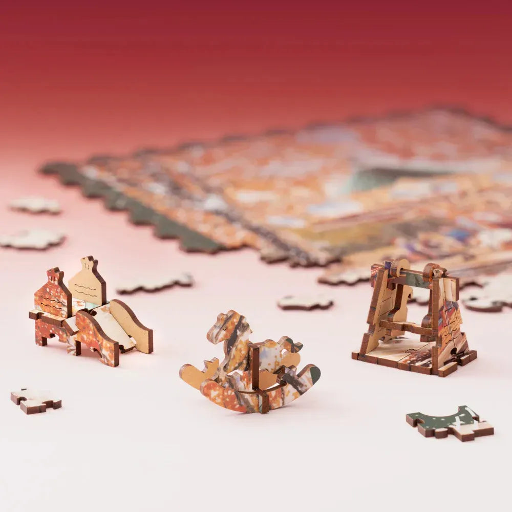Robotime Rowood Puzzle 3d Golden Autumn Carousel Ta008