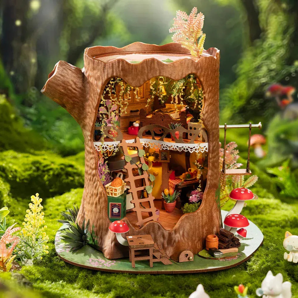 Robotime Rolife Puzzle 3d Casa Del Árbol Cuento Hadas Dg179