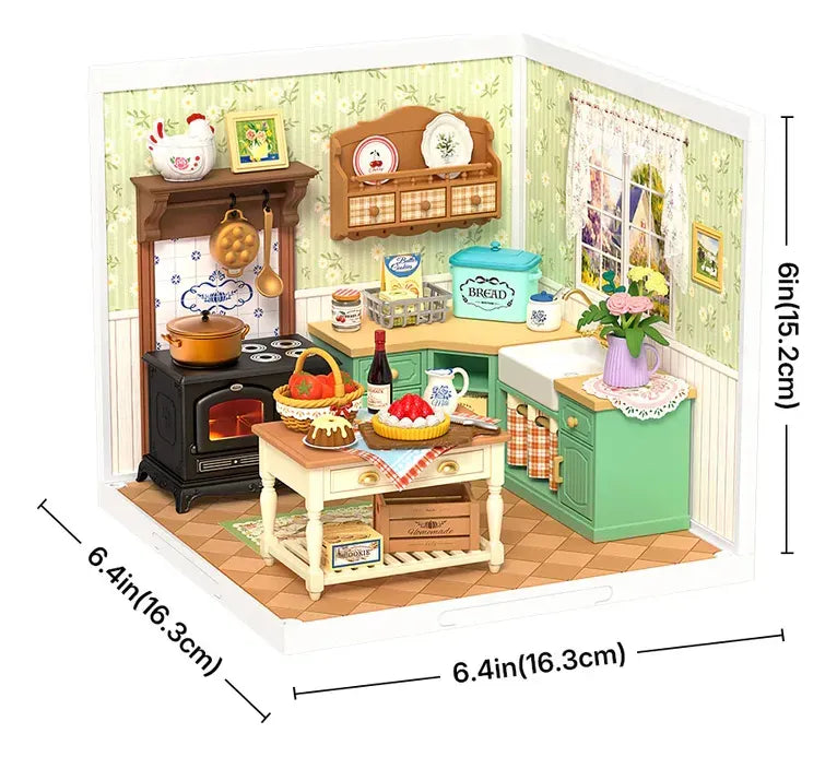 Robotime Rolife Puzzle 3d Farmhouse Kitchen Dw024
