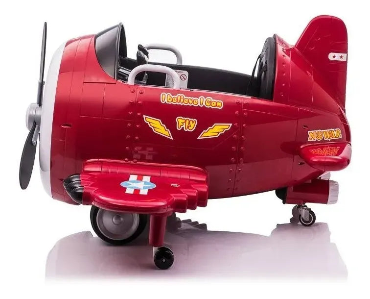 Auto A Bateria Avión Rojo Con Control 6v Shl320201 Shine