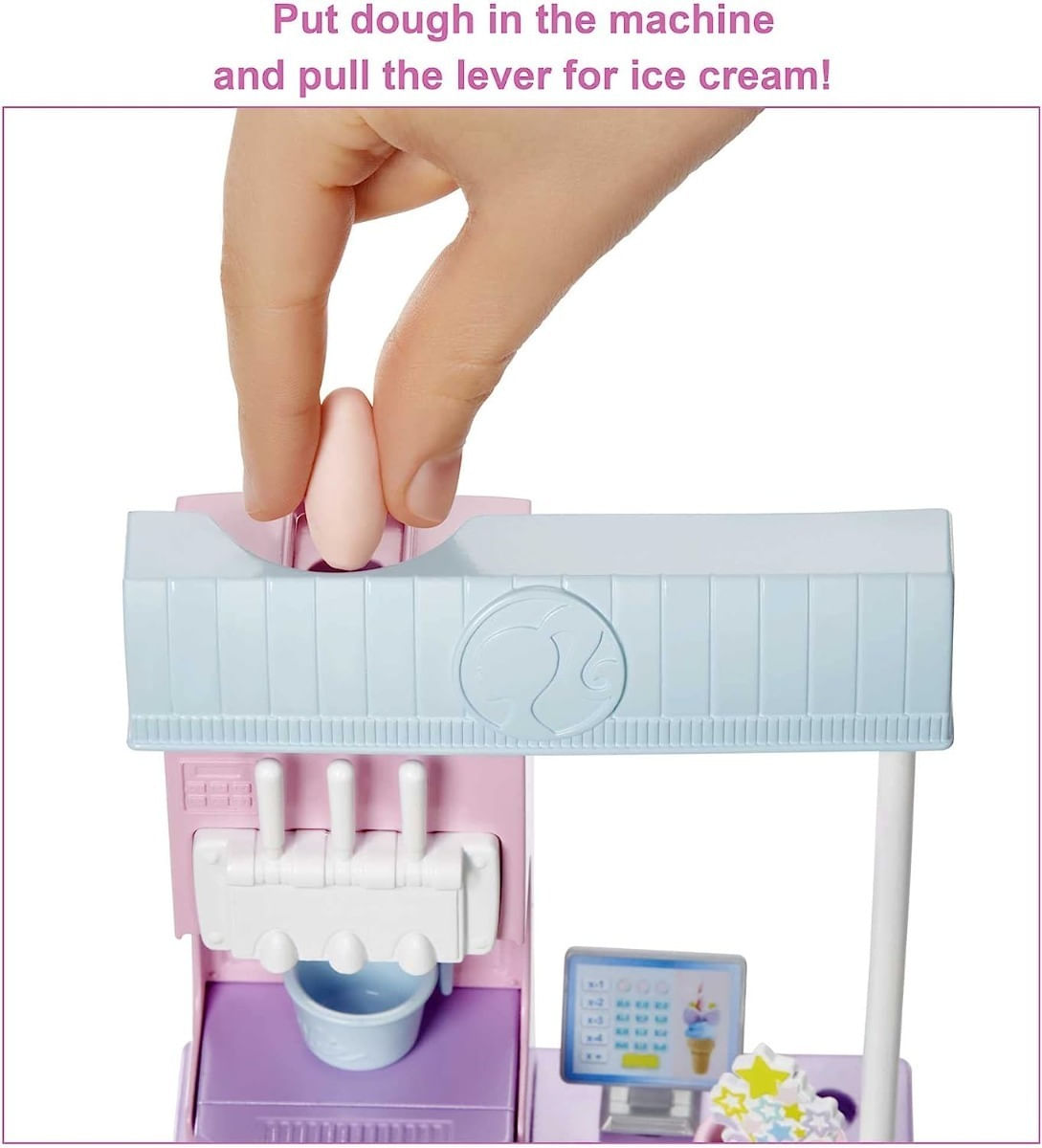 Muñeca Barbie Ice Cream Shop Heladería Hcn46 Mattel