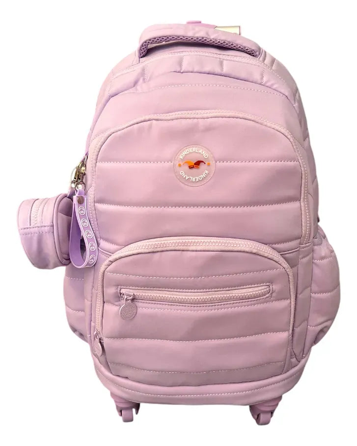 Mochila Carrito Escolar 18 Pulgadas Sl2501l Kinderland Lila