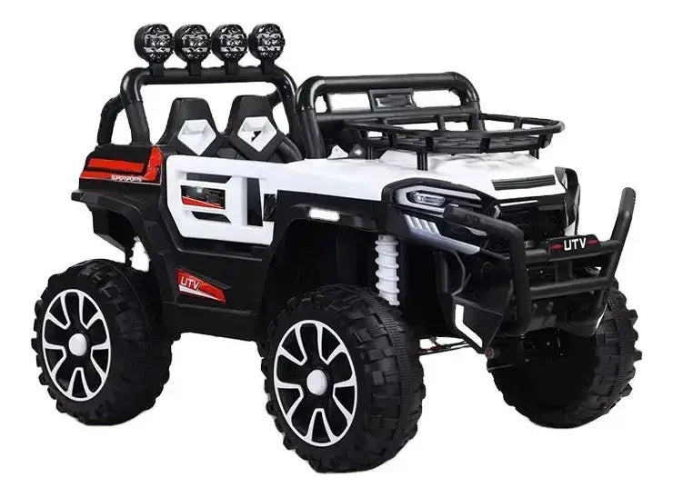 Auto A Bateria Jeep Todo Terreno Blanca DLX-6188
