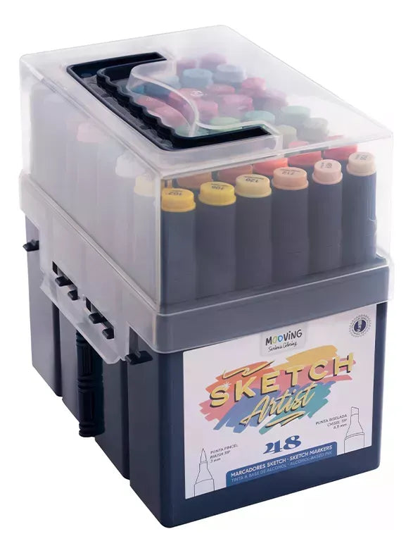 Mooving Sketch Artist 48 Marcadores Con Estuche 3022248