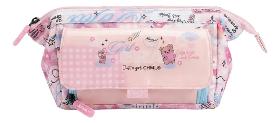 Chimola Cartuchera Hologram Collection Pink TR242