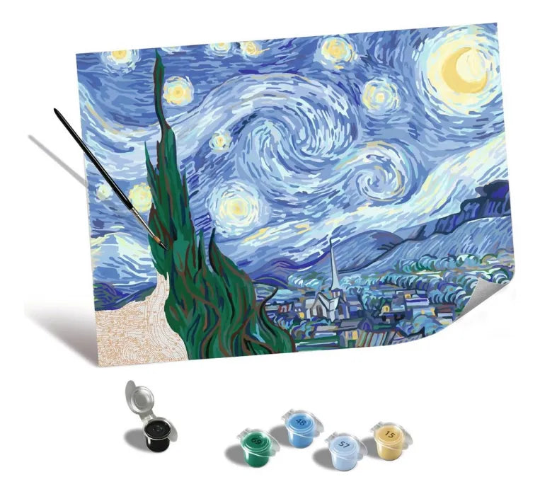 Ravensburger CreArt Serie B Canvas Pinta Por Numeros Starry Night 23915