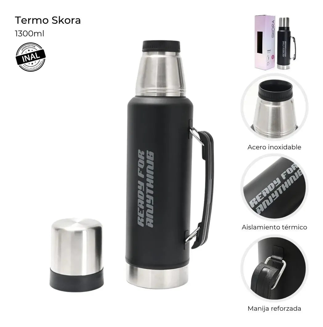 Skora Termo 1300ml Negro 40302