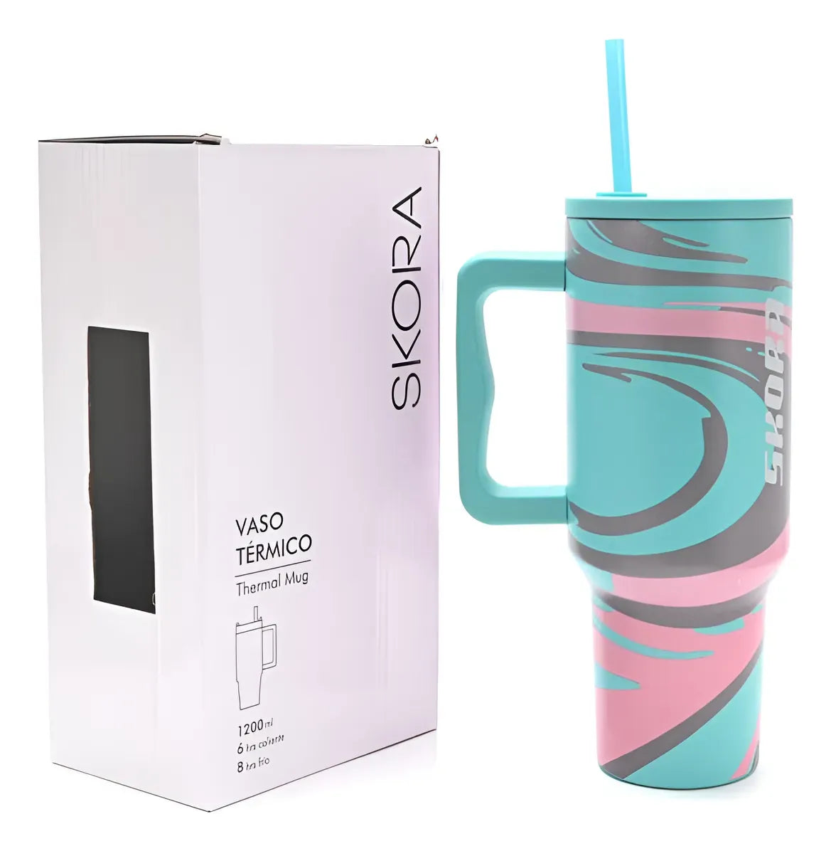 Vaso termico estampado con sorbete 1200 ml 40591