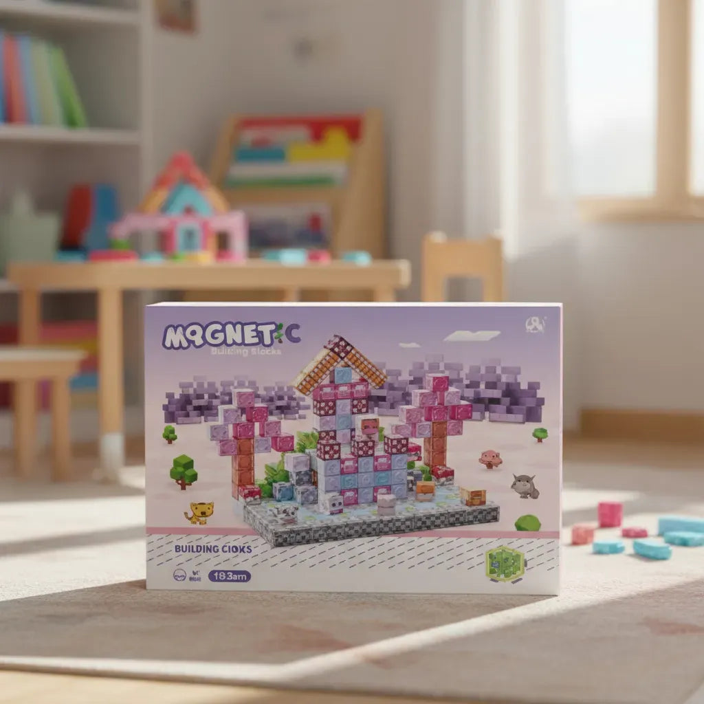 Bloques Magnéticos Cubos Steam Minecraft Pink Shine 2960018