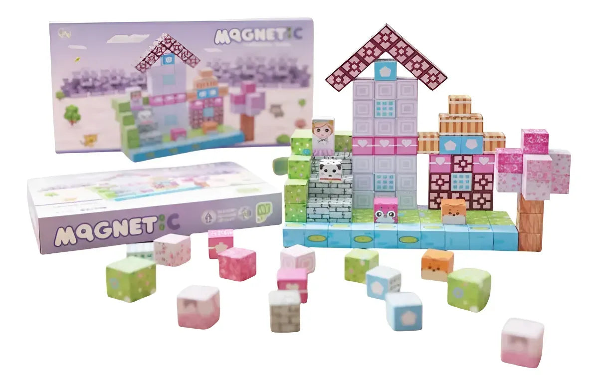 Bloques Magnéticos Cubos Steam Minecraft Pink Shine 3016380