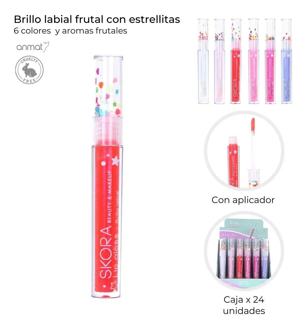 Brillo Labial Frutal Glow Vibes Tono 06 Celeste 39597
