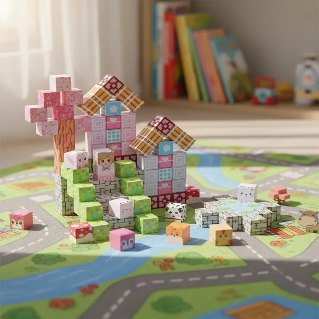 Bloques Magnéticos Cubos Steam Minecraft Pink Shine 3016381
