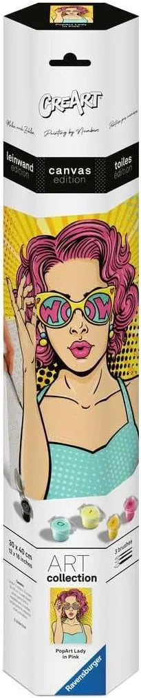 Ravensburger CreArt PopArt Pinta Por Numeros Lady in Pink 25857