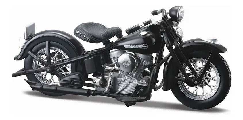 Maisto 1:18 Harley Davidson 1942 Flathead Verde y Harley Davidson 1948 Panhead Negro 40s -Pack x2 37301