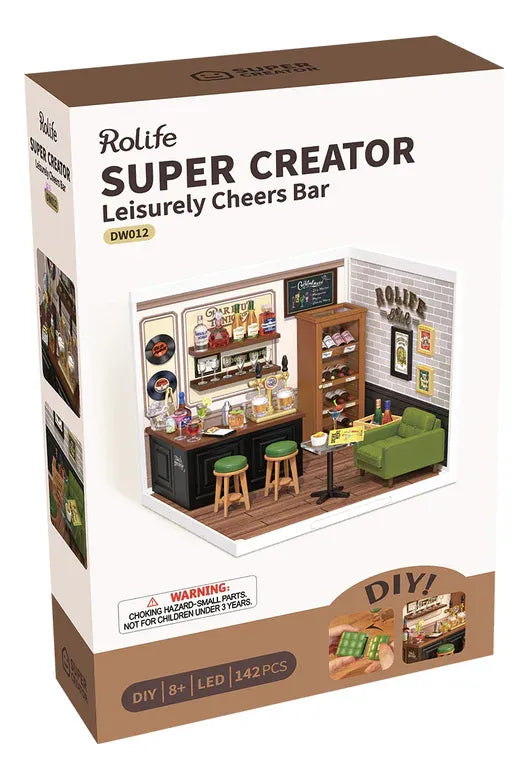 Robotime Puzzle 3d Leisurely Cheers Bar Rolife Dw012