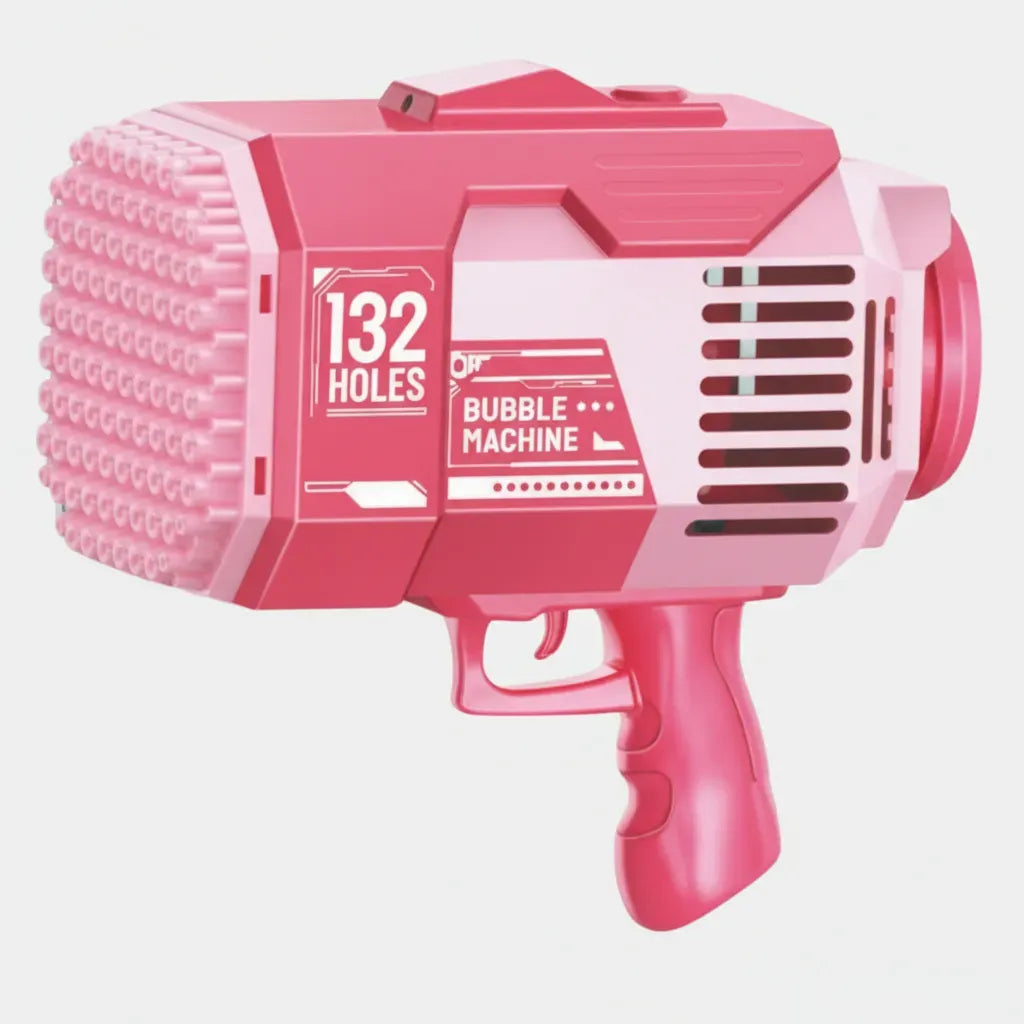 Pistola Burbujero Con Luces Automática Recargable Kb1280 Rosa