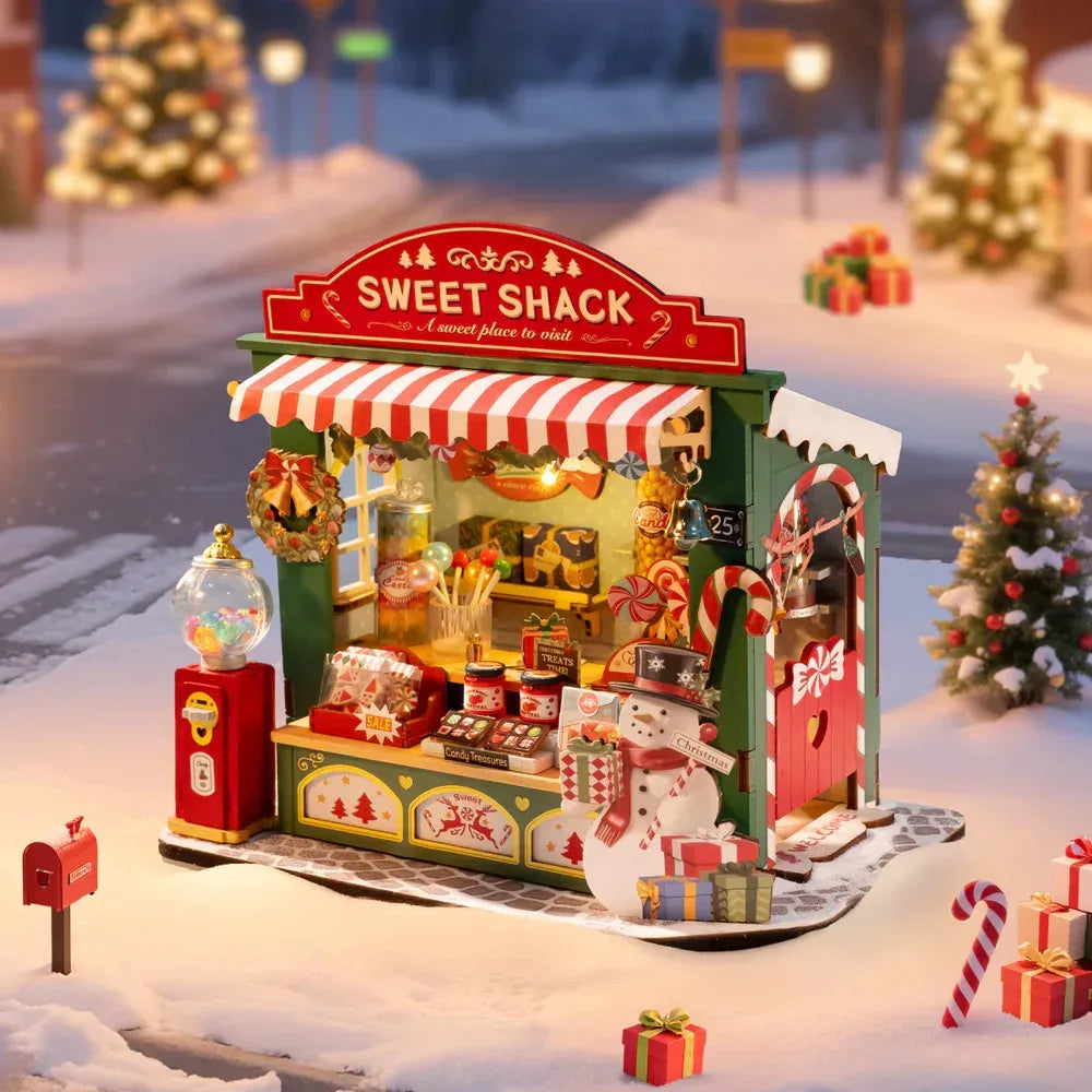 Robotime Rolife Puzzle 3d Puesto De Dulces De Navidad Ds043