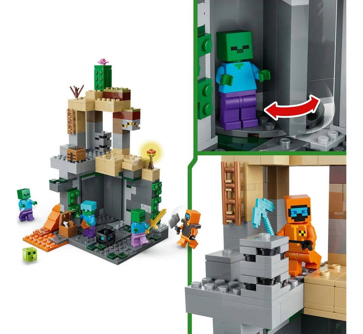 Lego Minecraft: La Mazmorra de Zombis 21587