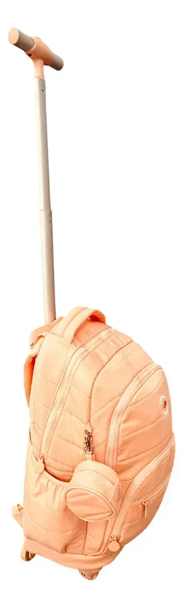 Mochila Carrito Escolar 18 Pulgadas Sl2501 Kinderland Rosa