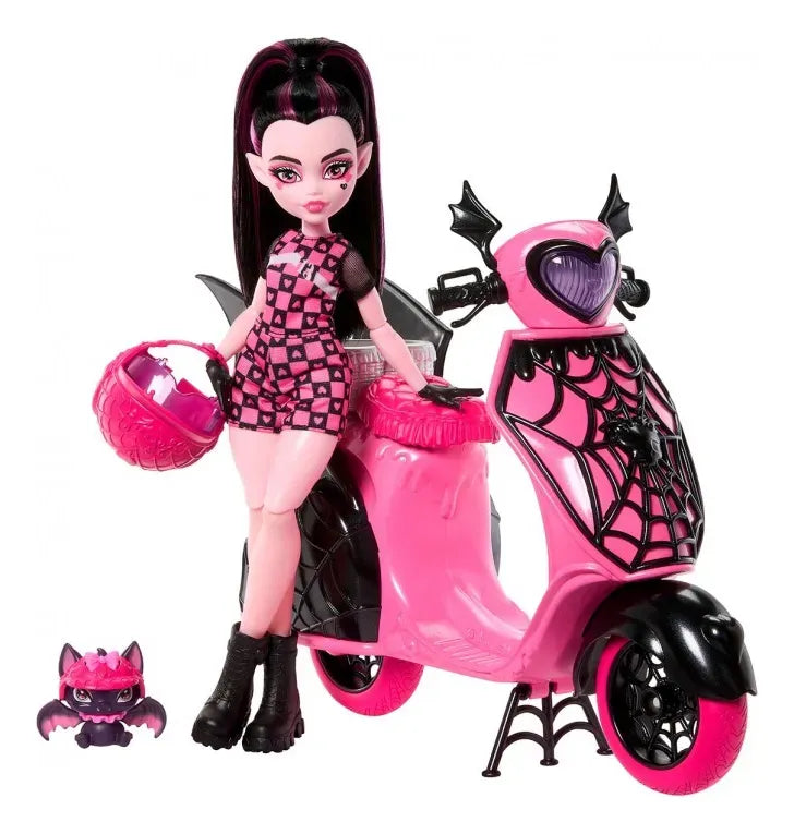Monster High Muñeca Draculaura con Scooter JDR61