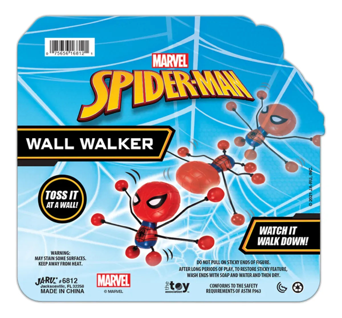 Muñeco Spiderman Wall Walker Sticky Feet 6812