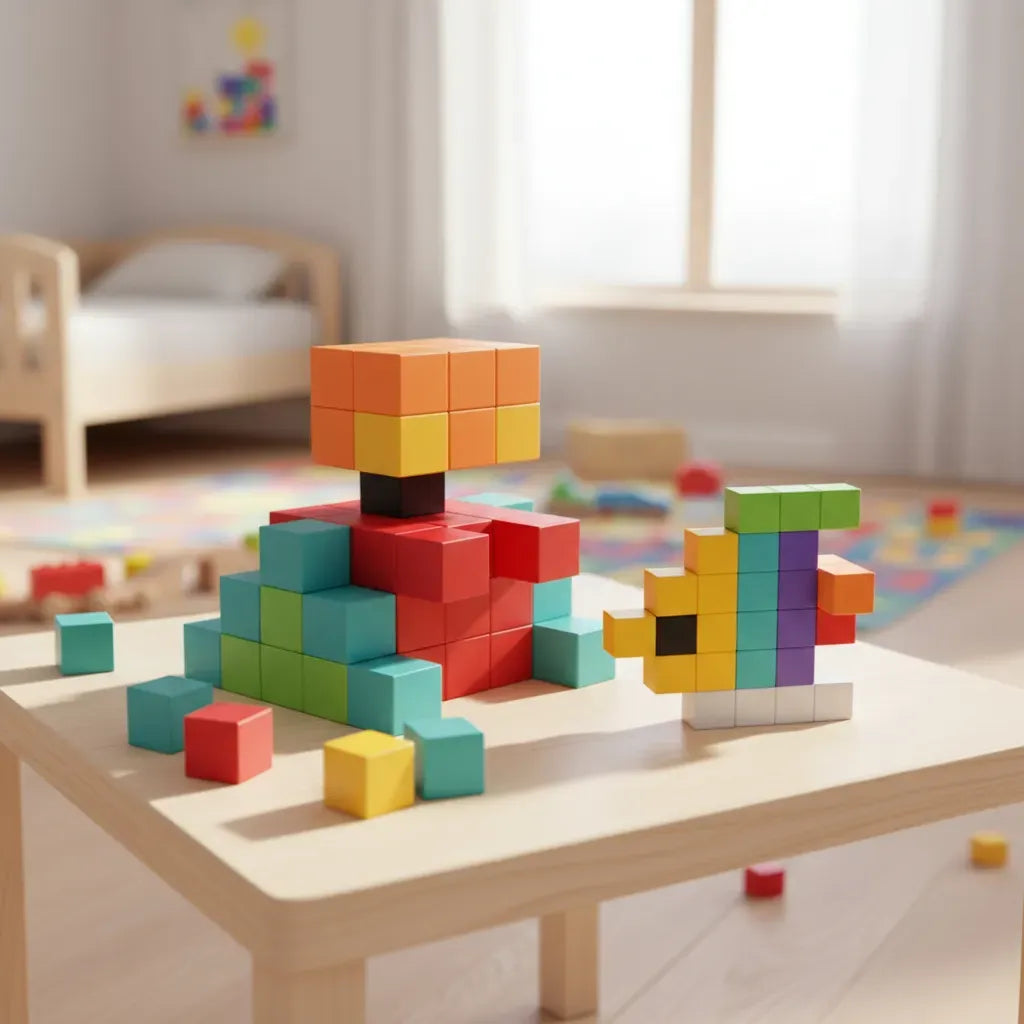 Bloques Cubos Stem Magnéticos Magnetic Blocks Shine 2886641