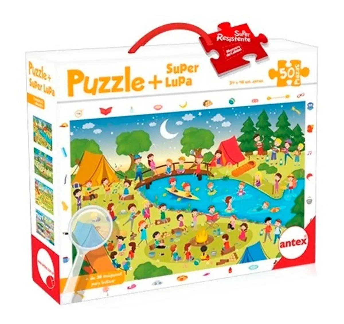 Rompecabezas Puzzle 50 Pzas Con Lupa 3035