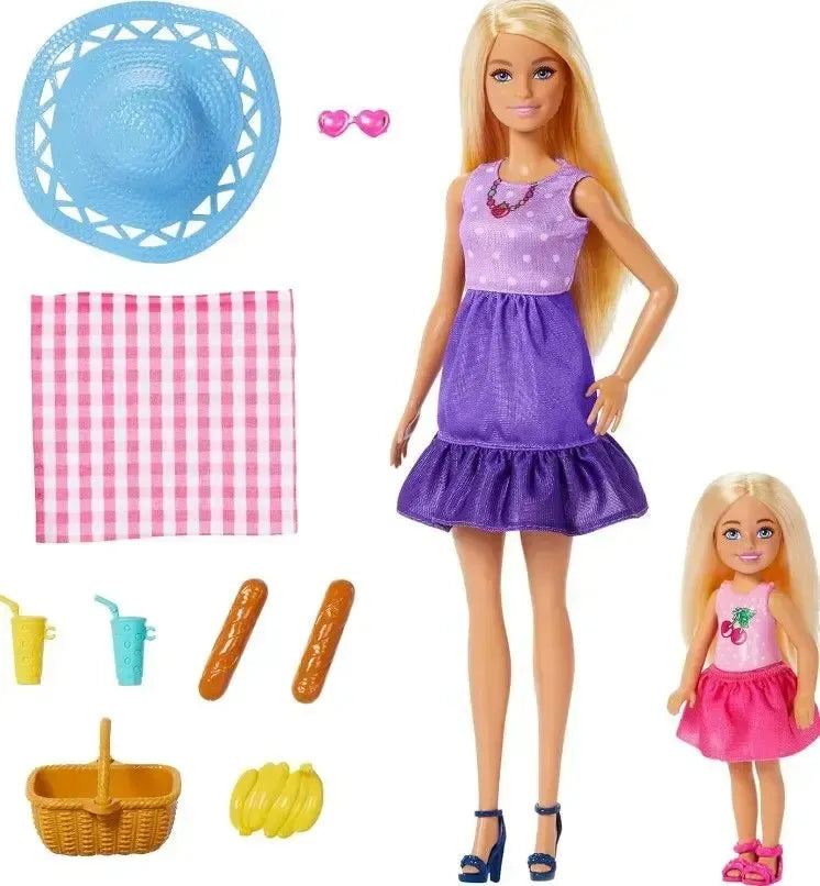 Set Picnic Barbie Malibu Con Chelsea JBF43