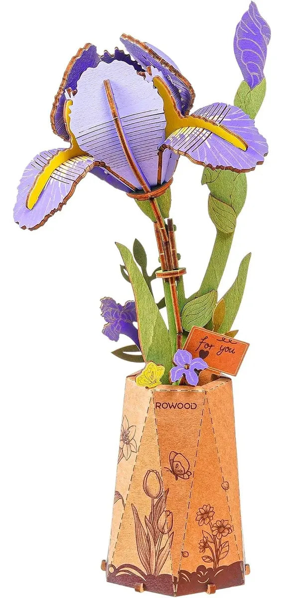 Robotime Puzzle 3d Lirio Purple Iris Rowood Tw121