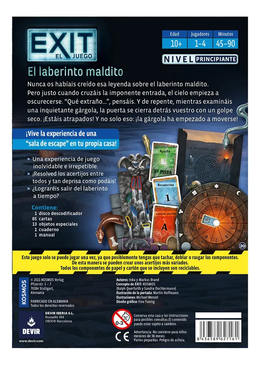 Juego Exit - El Laberinto Maldito 40-4158