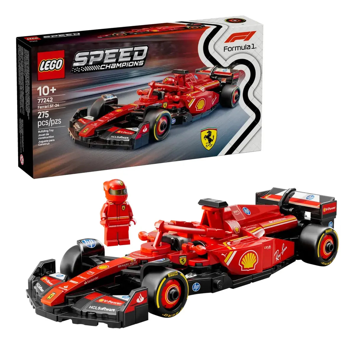 LEGO Speed Champions Coche de Carreras Ferrari SF-24 F1 77242